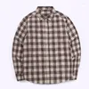 Camicie casual da uomo Shirtquality Plaid Fresh Shirt 2023 Uomo Autunno manica lunga Chemise Homme Cotton Maschio Check Button