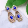Stud Lubov Colorful Cat Eyes Inlaid Multilayer Decoration Hollow Metal Dangle Earrings for Women Party Jewelry 230721