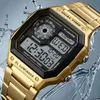 Panars Digital Watch Men's Watch Business 5bar Waterproof Stainless Steel Strap Wristwatch Men Gifts Relogio Masculino New