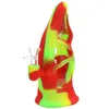 Mais novo kit de cachimbos de silicone para fumar cachimbo de água portátil para viagem portátil com alça de tabaco com alça de tabaco funil colher tigela plataformas de petróleo suporte para cachimbo de água DHL