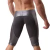 Pantaloncini da uomo Uomo Casual Patchwork in ecopelle Sport Atletico Maschile Fitness Palestra Corsa Allenamento Ciclismo Pantaloni corti da jogging