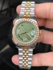 Womens Watch Mm Gold Edelstahl Frau Bewegung Diamond Lünette Damen Armbanduhr