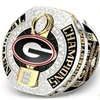 Georgia Bulldogs 2022 Football Championship Pierścień z obudową wyświetlania kolekcjonera rozmiar 11266f