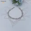 Wedding Sashes TOPQUEEN S08 White Dress Sash Belt Bridal Silver Beads Rhinestone Luxury Female Jewelry Diamonte270T