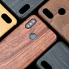 Processorer för Xiaomi Mi 12x 11 /Poco F3 /Mix 2S /Mix 3 /MI 10 /9T /K40 Pro Walnut Enony Wood Bamboo Rosewood Mahogany Wood Back Case Cover Cover Cover Cover Cover