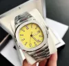 남성 시계 디자이너 시계 고품질 40mm 5711 부티크 스틸 스트랩 디자이너 남자를위한 시계 도매 시계 선물 다이아몬드