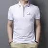 Men's Polos Golf Polo Shirts For Men Summer Short Sleeve Zipper Lapel Tops Casual Slim Trend Good Quality Tees Hommes Clothing 230721