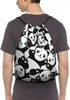 Sacs de rangement mignon dessin animé Panda cordon sac à dos étanche léger sac à cordes pour le Yoga en plein air gymnastique natation voyage