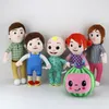 Vendita all'ingrosso in fabbrica 6 stili di simpatici peluche a forma di anguria che illuminano l'animazione che circonda i regali preferiti dei bambini delle bambole
