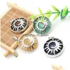 Charms 100ps Natural Stone Metal Sun Moon Form