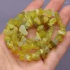 Koraliki 2023 Naturalne półprzewodnikowe kamienie zielony oliwin do biżuterii wytwarzają DIY Naszyjnik Akcesoria