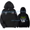 Männer Hoodies Sweatshirts AM 2023 Frühling Autum fahrer Fernando Alonso Fans Männer Casual Sweatshirt Fleece Baumwolle Trainingsanzug Sport Kleidung 230721