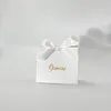 Set White Gracias Candy Gift Borse per matrimoni Bomboniere regalo scatole da confezionamento Candy Birthday Christmas Baby Shower Decor Ceso