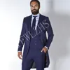 Sur mesure Peak Revers Garçons D'honneur Un Bouton Marié Tuxedos Hommes Costumes De Mariage De Bal Dîner Homme BlazerVeste Pantalon Cravate Gilet W11217E