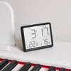 Wall Clocks LCD Digital Alarm Clock Magnetic Large Screen Date Temperature Humidity Display Multi-functional Mounted