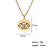 Pendentif Colliers Sculpté Hindou Amulettes Collier Accepter Motif De Personnalisation 18K Plaqué Or En Acier Inoxydable Hommes