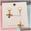 Charms 10 Pcs Belle Strass Abeille Émail Pendentifs Pour Bijoux À Faire Soi-Même Accessoires Trouver Boucle D'oreille Or Couleur Métal Insecte Goutte Livrer Dhwoy