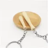 Keychains Lanyards Simation Baseball Bat Keychain Charms Wooden Small Stick Key Chains For Girls Bag Pendant Gifts Wholesale Drop Dhgd0