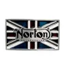 1 Pz UK Flag Norton Motorcycle Cowboy Fibbia per cintura per uomo Western Belt Head Fit 4cm Wide Jeans Belts237h