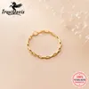 TrustDavis Real 925 Sterling Silver Minimalist Fashion Gold Chain Size 7 Rings For Women Wedding Party Fine S925 Jewelry DS1166