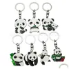 Schlüsselanhänger, Lanyards, personalisierbar, Panda-Cartoon-Schlüsselanhänger, Anhänger, Souvenir, Geschenk, Schlüsselanhänger, Schlüsselanhänger, Drop-Lieferung, Mode-Accessoires, Dhou9