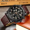 Crrju Fashion Watch Men New Design Chronograph Big Face Quartz armbandsurer Mäns utomhussportkläder Klockor Orologio UOM2545