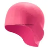 Capo di nuoto in silicone impermeabile elastico orecchie di protezione per capelli lunghi berretto da bagno per la piscina per uomini per uomini adulti adulti