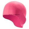 Silicone Rubber Swimming Cap Adult Men Women ears Waterproof Swim Caps Flexible stretch Hat water pool AccessoriesKeep Hair Dry