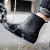 Säkerhetsskor Fashion Outdoor Men's Rain Boots Unisex Male Slip on Watertproof Working Fishing Boot 230721