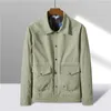 Men's Jackets Spring And Autumn Men Turn-down Collar Thin Jacket Commute Fashion Solid Color Single Breasted Coat Refreshing Breathable 5XL