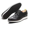 اتجاه جديد للمحطة الأوروبية للرجال غير الرسمي Derby Derby Shoes Men Men-gost pattern Low-Top-Top Men's Leather Shoes 1AA21