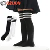 Barnstrumpor Kids Bomullsstrumpor Kids Uniform Sports Athletic Rands Over Knee Socks Soccer Team Tube Socks For Child Boy Girl 0-12 Years 230721