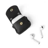 Depolama Çantaları Basit Moda PU Deri Kablosuz Kulaklık Çantası AirPods1/2 Taşınabilir Koruyucu Kapak Koruyucu Organizatör