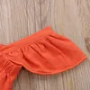 Zestawy odzieży maluch letnie garnitury bawełniane marszczyzne rękawowe fala zbiornikowy elastyczne szorty z paski na dzieciach dla dzieci 0-2 lata