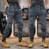 Pantaloni da uomo Camo Pantaloni blu scuro Uomo Harem Y2k Cargo militare tattico per uomo Techwear Pantaloni da lavoro hip-hop all'aperto di alta qualità 230721