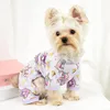 Dog Apparel Pet Clothes Spring Summer Puppy Cats Soft Breathable Dogs Cat Costume Doughnut Cute Print Chihuahua Pajamas