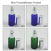 Förvaringsflaskor burkar 30 ml grön frostad blå frostad parfymglasflaska påfyllbar 1oz silver spray och lotion pump242c