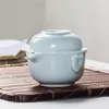 Quik Cup 1 Pot i 1 filiżanka Celadon Office Travel Kungfu Czarna herbata Drinkware Green Tea Tool T3092249