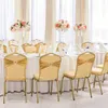 Sashes 20 Pieces Spandex Chair Sashes with Buckle Metallic Gold Stretch Chair Cover for Wedding el Banquet Events Chair Decorations 230721