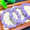 Strang Natürliche Lavendel Quarz Cube Armband Zubehör Luxus JewelryChain Kristall Stein Armreif Für Frauen Geschenk 1 stücke
