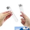 Clear Plastic Test Tubes with Silver Screw Caps Tube Bath Salt Containers Candy Storage 40ml290M