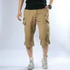 Shorts pour hommes Lon Lent Caro trie hommes été multi-poches décontracté coton élastique pantalon militaire tactique tri Ot Breeces 5XL