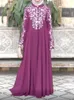 Ubranie etniczne muzułmańskie sukienka Turkish Abaya Printed Flower Maxi Kimono Open Abaya szat Dubai muzułmańska sukienka kobiety Ramadan Kaftan 230721