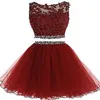 2019 Date Deux Pièces Tulle Robes De Bal Courtes Pour Juniors Femmes Plus La Taille Appliques Mini Graduation Formelle Robe De Soirée De Bal 268v