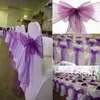 Sashes 30st 7.0 '' x 108 '' Bröllop Organza Stol Cover Sashes Bow Sash Wedding Banket Party Decoration Diy Home Decoration 230721