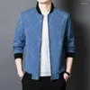 Jaquetas masculinas outono jaqueta bomber moda casacos com zíper masculino fino ajuste universitário luxo primavera blusão casaco superior