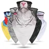 Triangle Glace Soie Refroidissement Magique Foulards Anti UV Demi Visage Masque Mode Animal Tête Moto Vélo Vélo Turban Cache-Cou Airsoft Hommes Femmes Wraps bandana