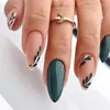 Kunstnagels Luxe groothandel Franse stijl Kort vierkant Druk op nagel Flitsverloop Poeder Art Tips Effen kleur Doodskist Volledige dekking