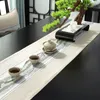 Table Runner Chinese Style Solid Linen Cotton Cover Waterproof Track Wedding Decoration Tablecloth for 230721