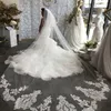 2T Vestido De Noiva Wedding Veil Cathedral Length 3M Long Lace Appliqued Bridal Veil Accessories with Comb250m